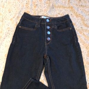 High waisted skinny jeans